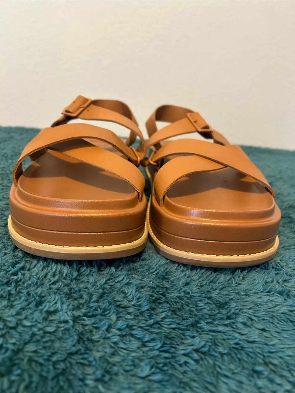 Chaco Women's Tan Leather Platform Sandals